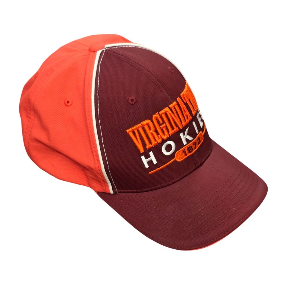 Captivating Virginia Tech Hokies 1872 Snapback Hat Maroon Orange VT Baseball Cap